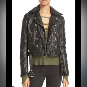 Free People Asheville Faux Leather Biker Jacket